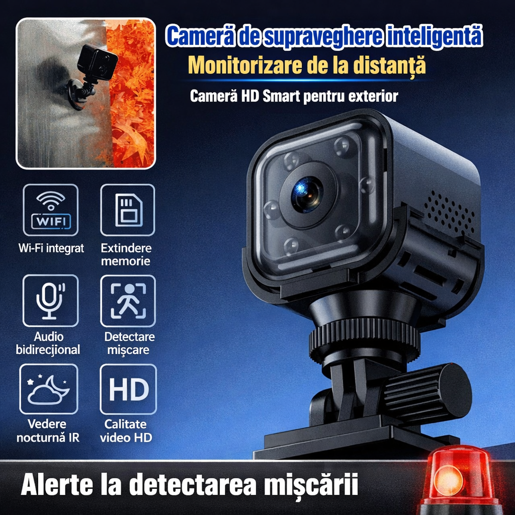 📹 Cameră Supraveghere Wi-Fi HD📡