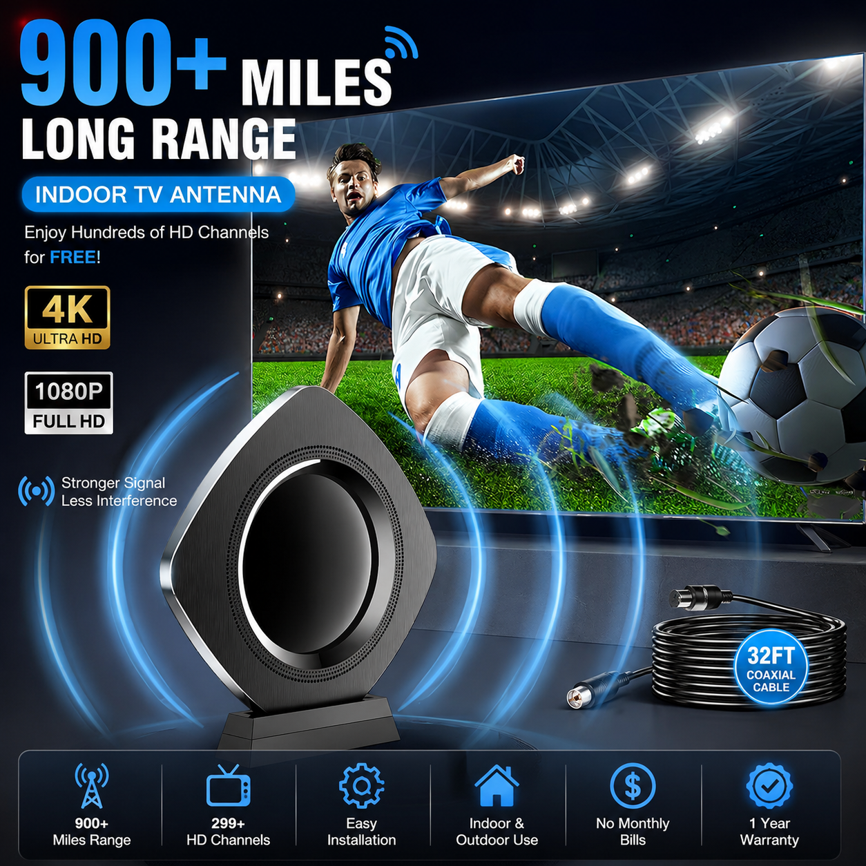 📡Upgraded Antenna HD TV — No Subscription Needed 🔥